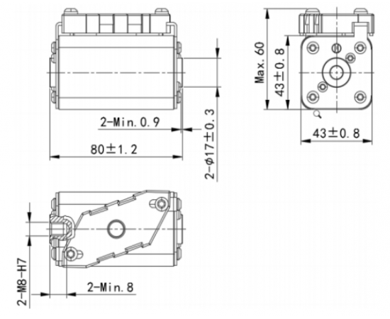 Предохранитель быстродействующий Cfriend, DBH8080EK, 1000VDC, 1C/A124, AR, 80А (аналог Bussmann 170M2002) - фото - 1